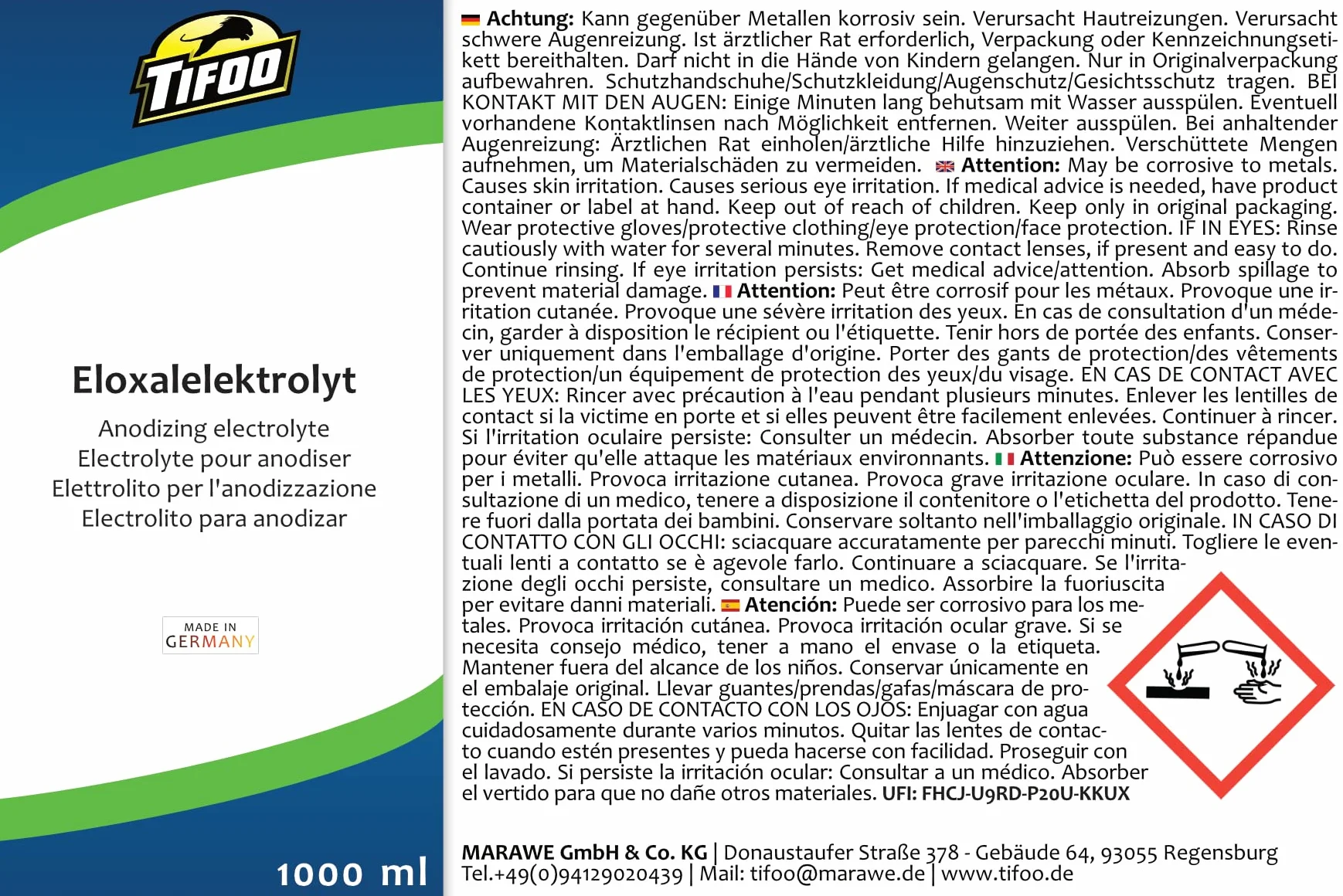 Set di partenza per anodizzazione 3 Ampere - Anodizzare da sé