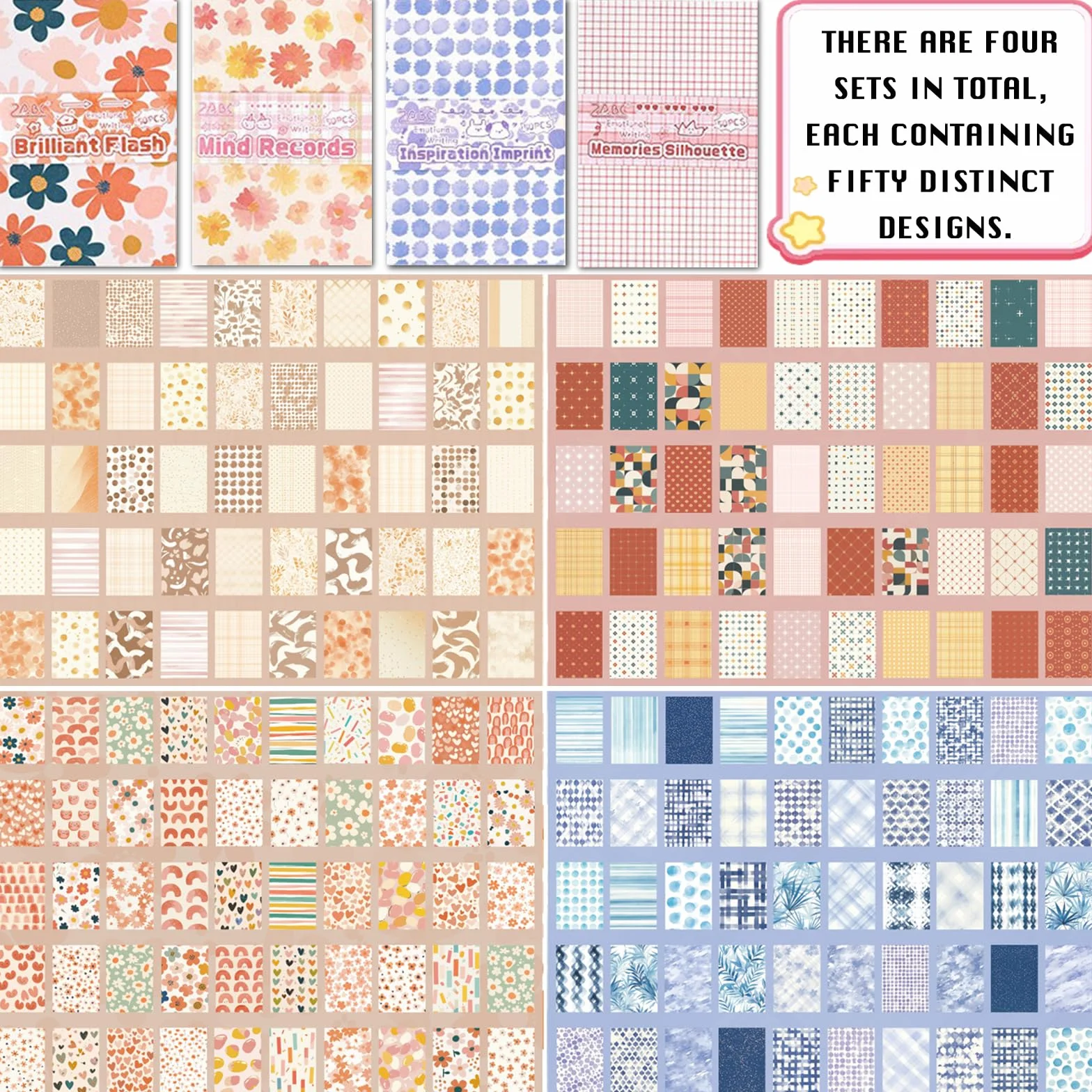 Carta Scrapbooking Retrò 200 Fogli 8.3 x 5.6cm Carta di Riso per Decoupage Vintage Junk Journal