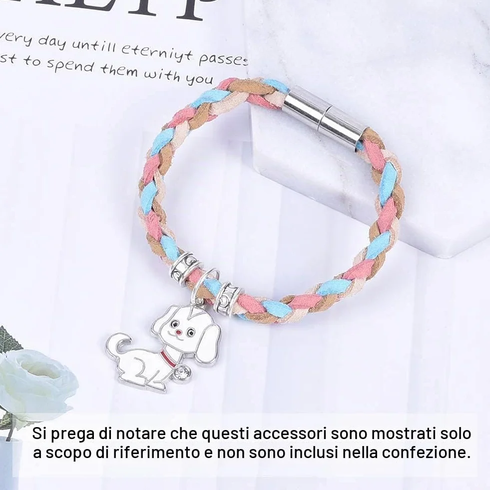 Craftdady 10 set 8 mm Chiusure magnetiche in ottone a colonna, terminali per cordino in pelle, distanziatori per tubi, terminali per perline, platino per creazione di bracciali, collane, gioielli