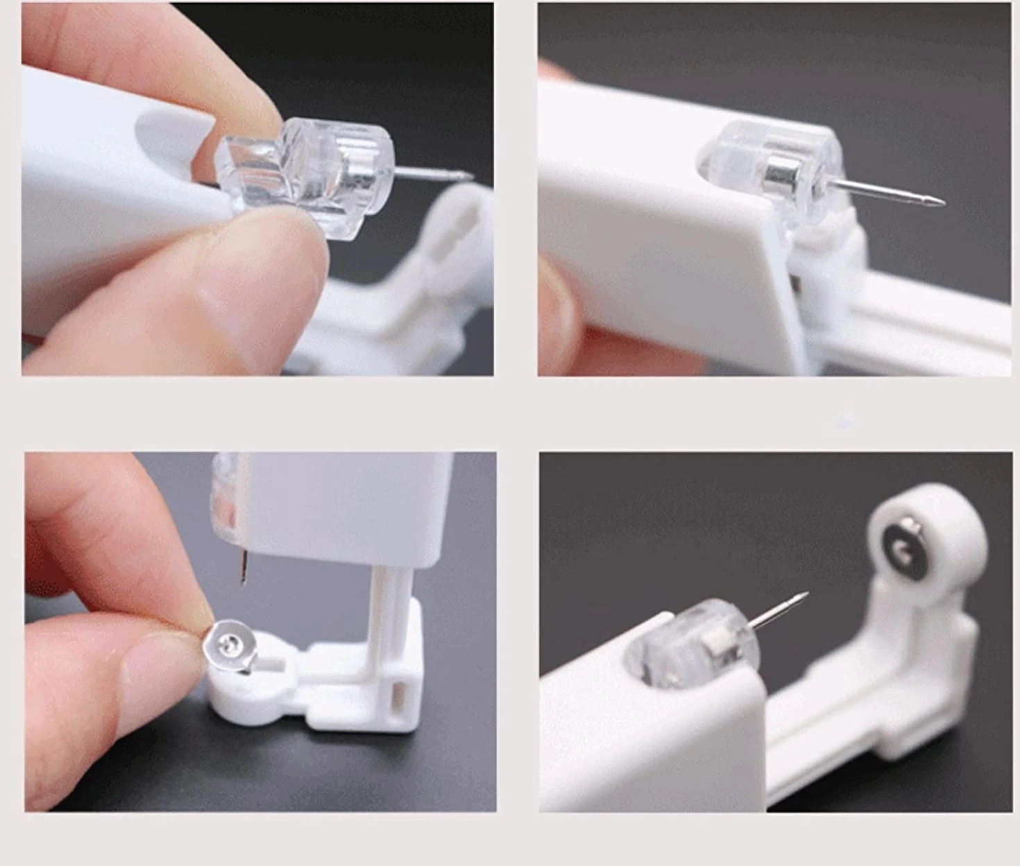 YIQI bianco USA e getta piercing kit acciaio INOX orecchio corpo naso labbro ombelico corona orecchino 2PCS