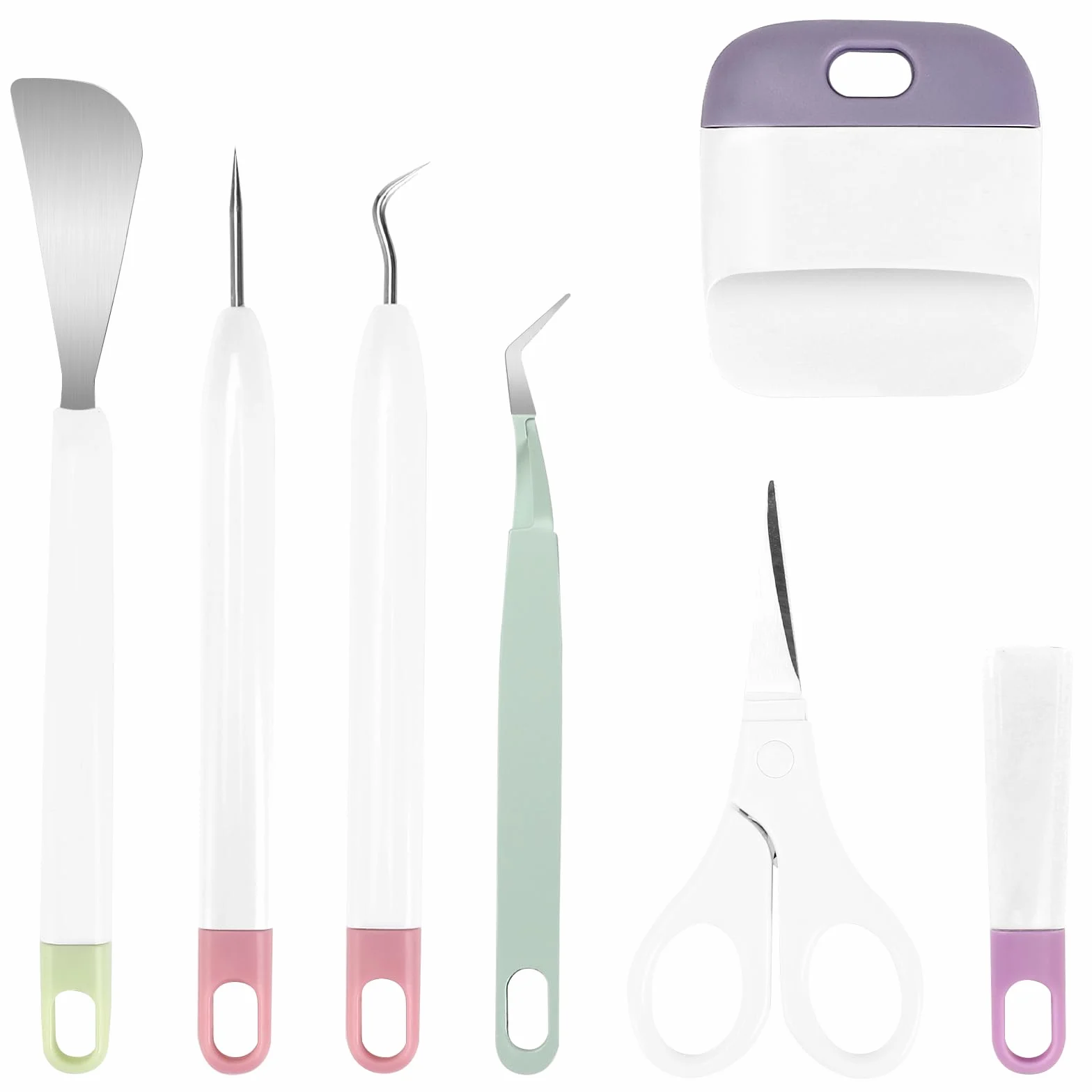 Kasanni 6 Pezzi Strumenti per Diserbo in Vinile DIY Utensili per Decoupage in Vinile Strumenti Set Base per Scrapbooking, Silhouette, Htv, Goffratura, Adesivi, Etichette