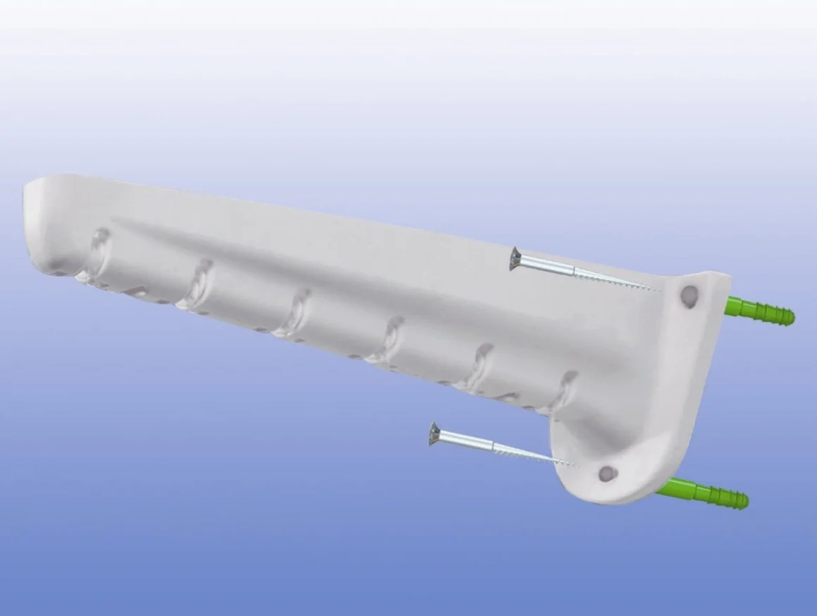 Casabriko 67915 Stendibiancheria a Saliscendi da Parete e Soffitto, Acciaio/Resina, Bianco, 140 cm