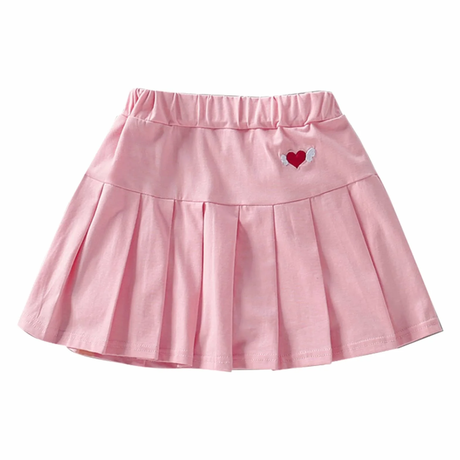 Gonna da donna in velluto a coste per bambini, a svasata, pieghettata, blu scuro