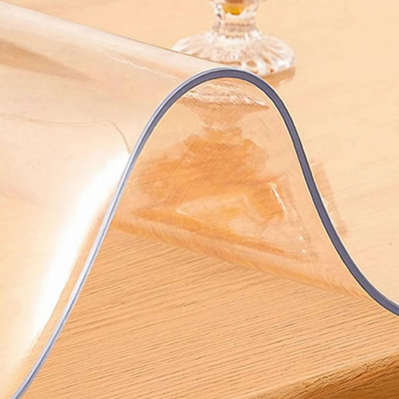 Tovaglia Trasparente,Tovaglietta Trasparente,Tappetino Scrivania Trasparente,Sottomano da Scrivania Trasparente in PVC,Anti-Graffio Protezione per Scrivania,Impermeabile,per Casa