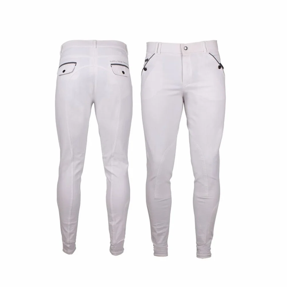 QHP Pantaloni da equitazione da uomo con inserti al ginocchio