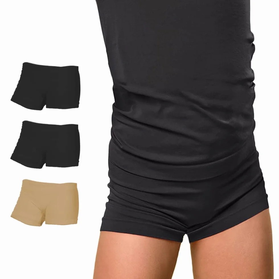 FOCENZA Set 3 Pezzi Culotte Bambina Morbida Microfibra Ginnastica Artistica Made in Italy