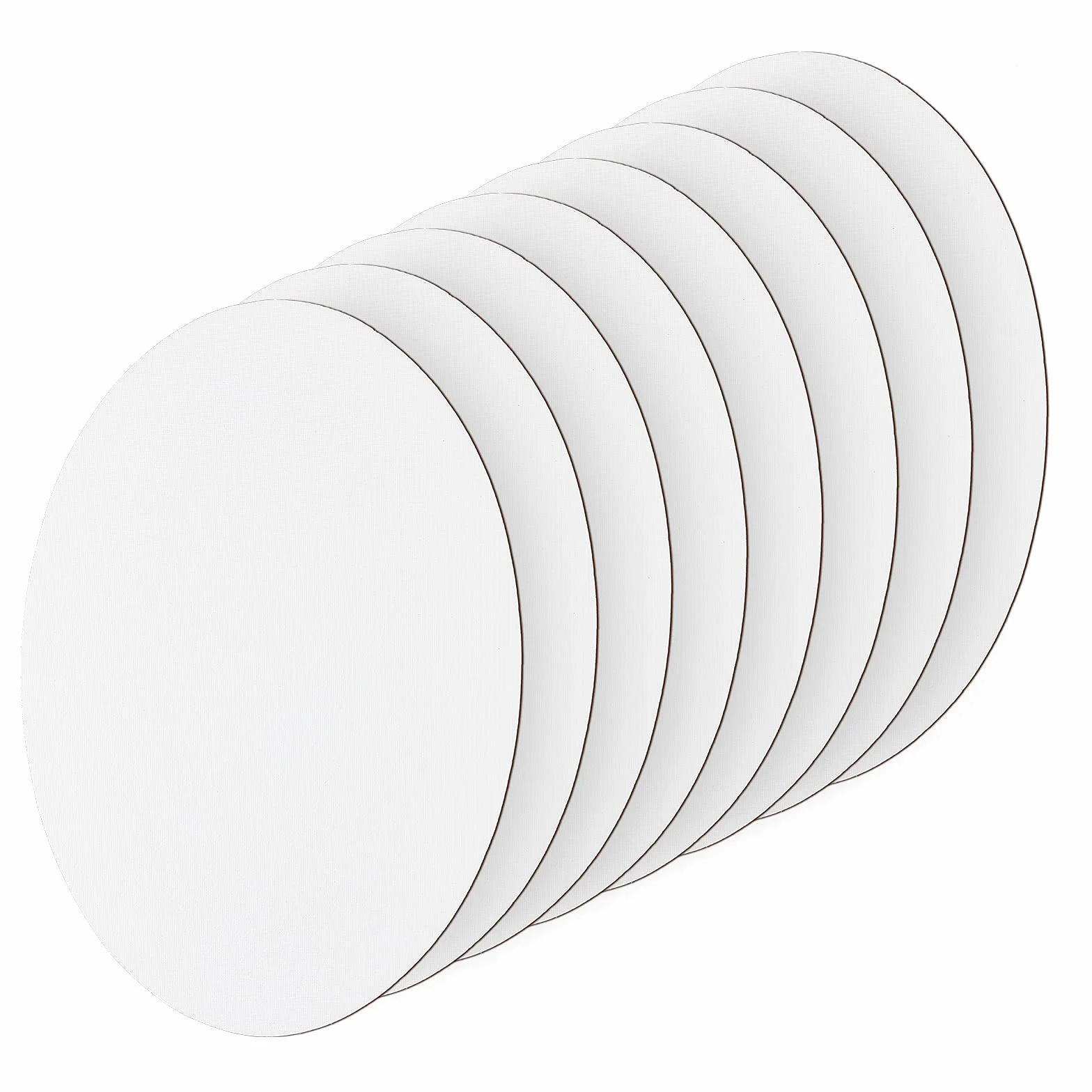 NBEADS 8pz Pannelli Ovali in Tela, 30x20x0.3cm Tavoli da Disegno in Tela Bianca per Studenti di Pittura A Olio e Acrilica Artisti Pittori Hobby e Principianti