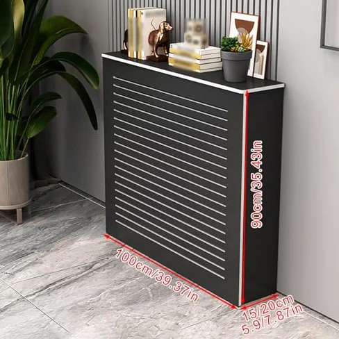Copertura organizer per termosifone, in legno, moderna, per dissipazione del calore, design traspirante, per ufficio, soggiorno, camera da letto, corridoio