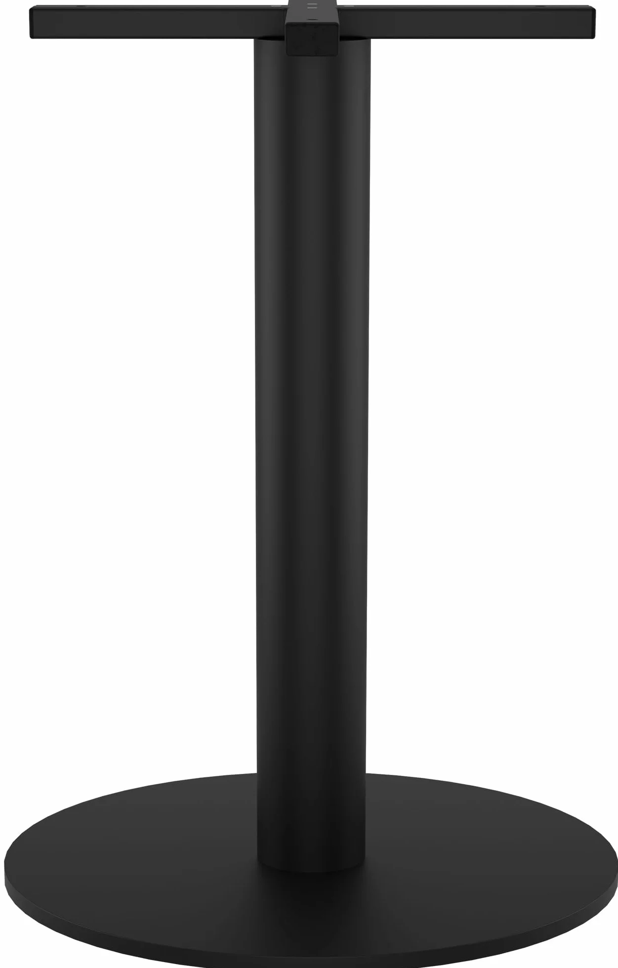 CLP Base del tavolo in metallo nero, gambe del tavolo Marudi in acciaio verniciato a polvere, robusta base del tavolo per interni ed esterni, Colore:nero, Forma:rotondo