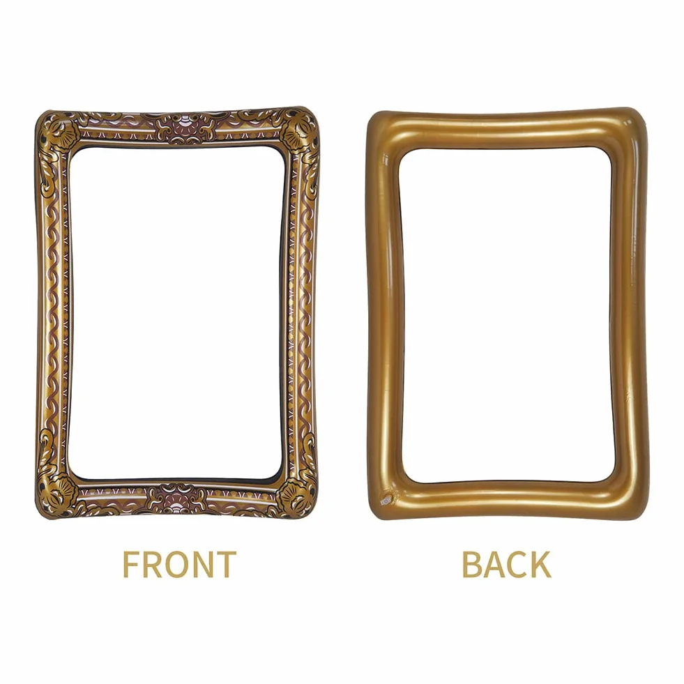 Cornice Portafoto Gonfiabile 46 x 67 cm Marrone per Selfie Photo Booth Festa Matrimoni Decorazione