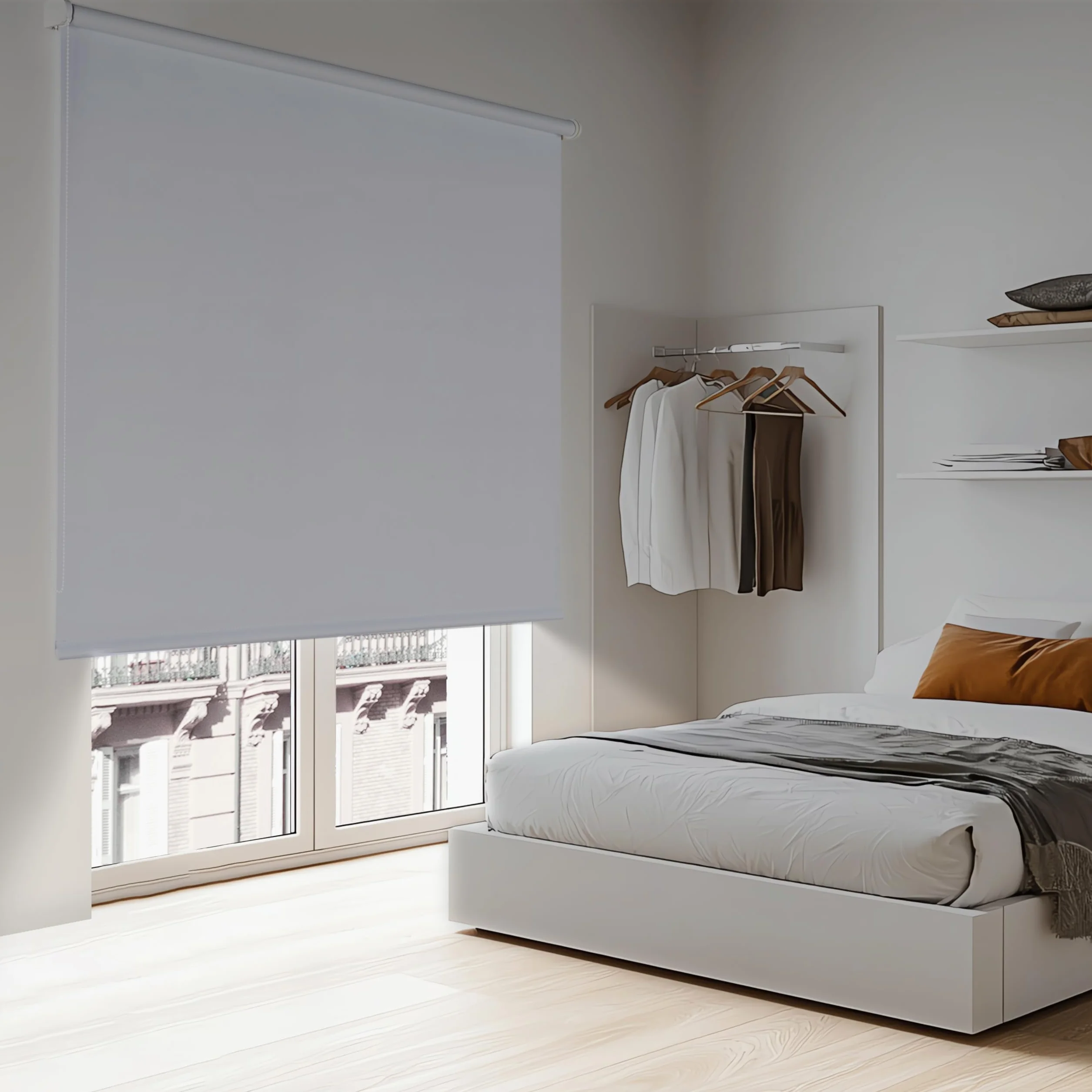 STORESDECO Tenda a rullo oscurante termica Bianco 200x250 cm