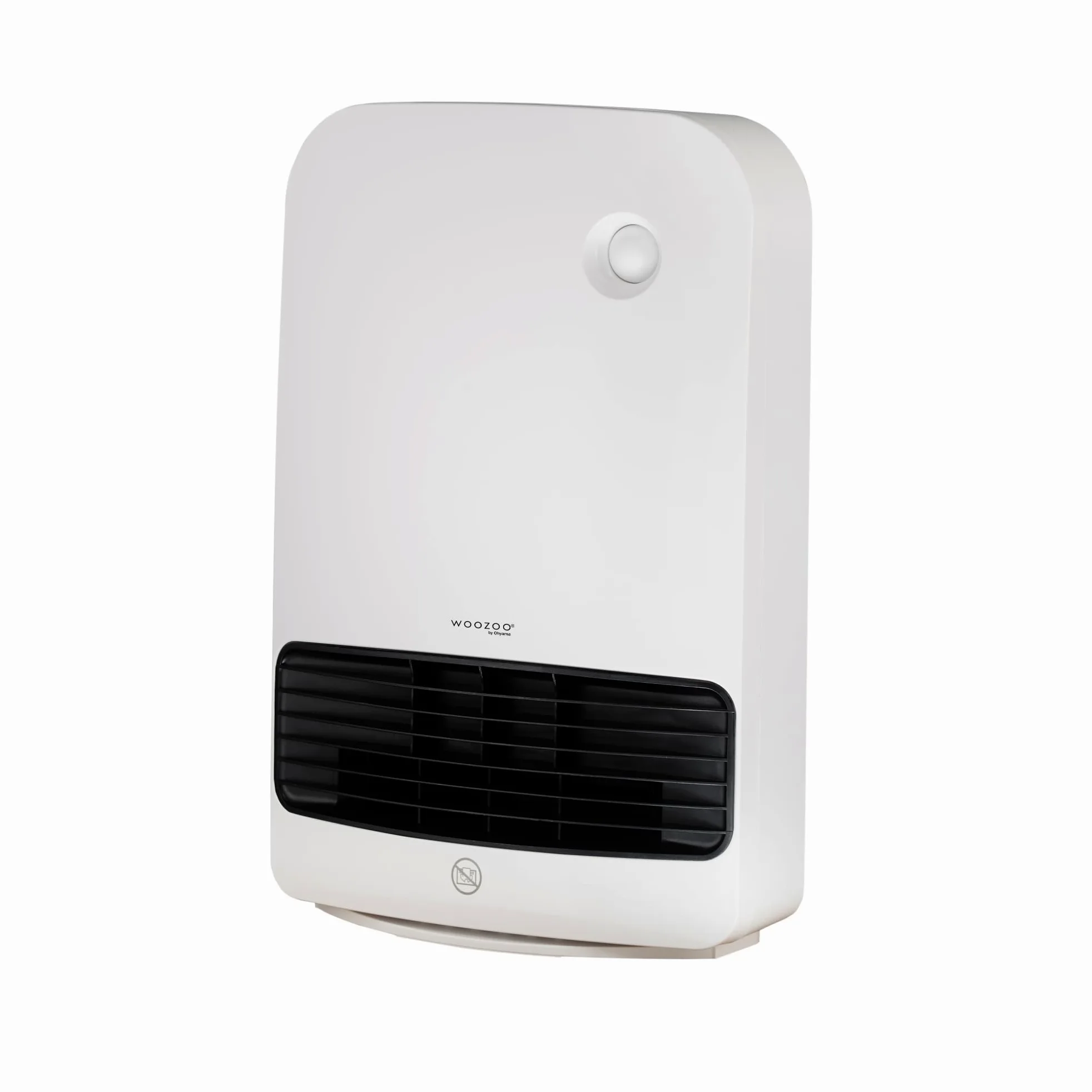 Iris Ohyama, Riscaldatore compatto/Radiatore mobile in ceramica, Portata 90cm, 1500W, Rilevatore di movimento per il risparmio, Timer, Bagno, soggiorno - Ceramic Fan Heater JCH-15TD4 - Bianco