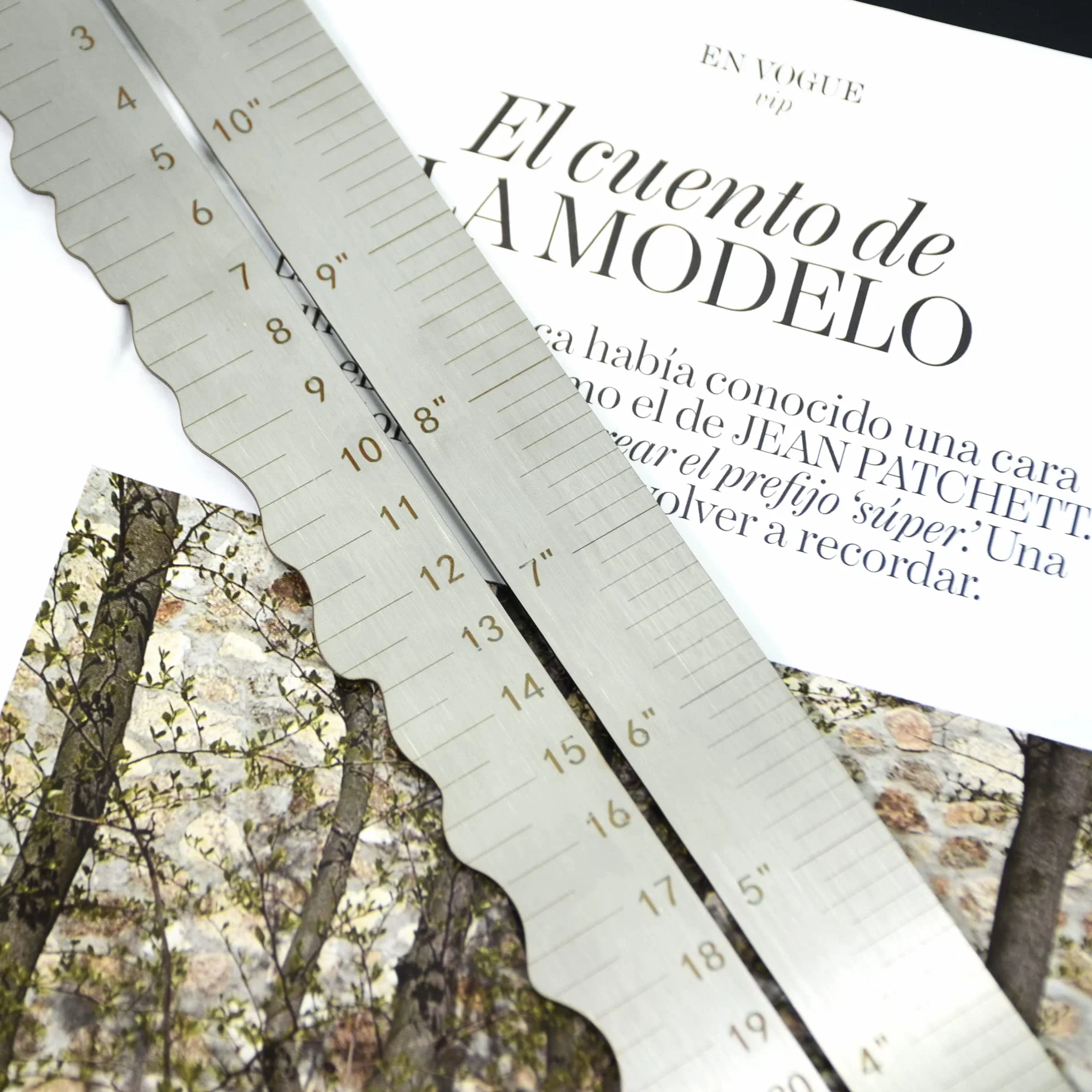 Righelli in acciaio inox per tagliare carta a linee ondulate 30,5 cm strumento di misurazione