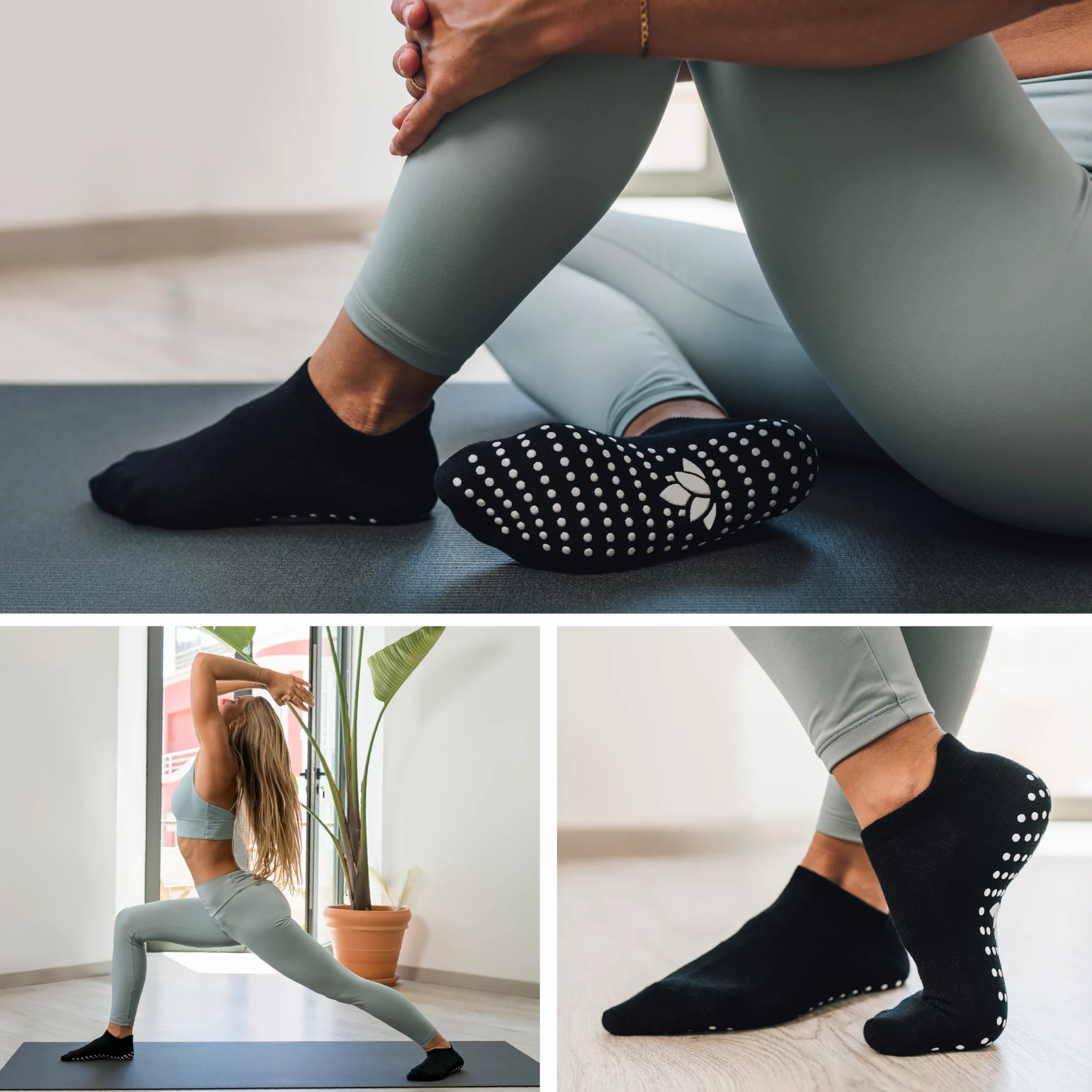Calze Antiscivolo con Grip Yoga Pilates Fitness Danza Barre Traspiranti Sicure EU 37-42