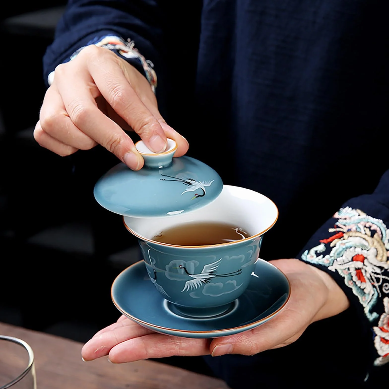 Gaiwan tazza di tè cinese ceramica Sancai Tea Bowl set da tè