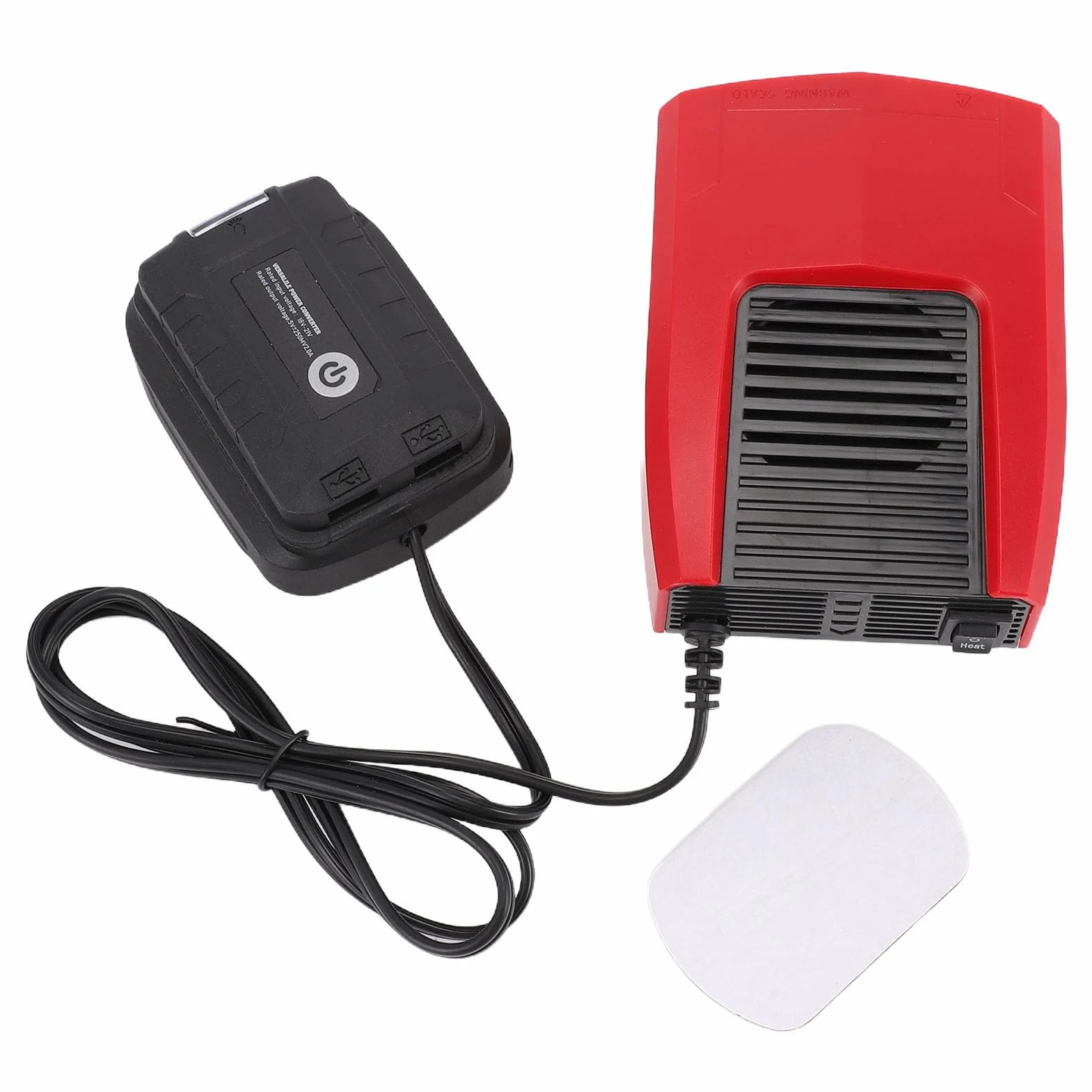 Riscaldatore Portatile Silenzioso con Termostato Elettrico e Ventola USB per Officine e Campeggio
