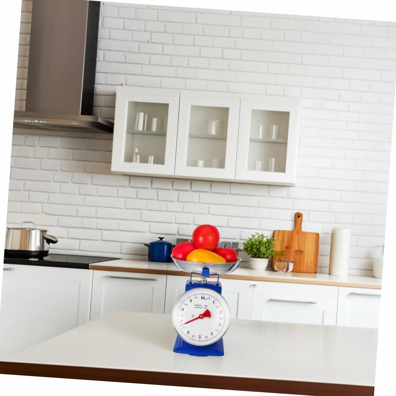 POPETPOP Bilancia Da Cucina Meccanica Per Alimenti: Bilancia Vintage in Acciaio Inossidabile Da 10 Kg Con Vassoio Staccabile Per La Cottura Al Forno E La Preparazione Dei Pasti, Display