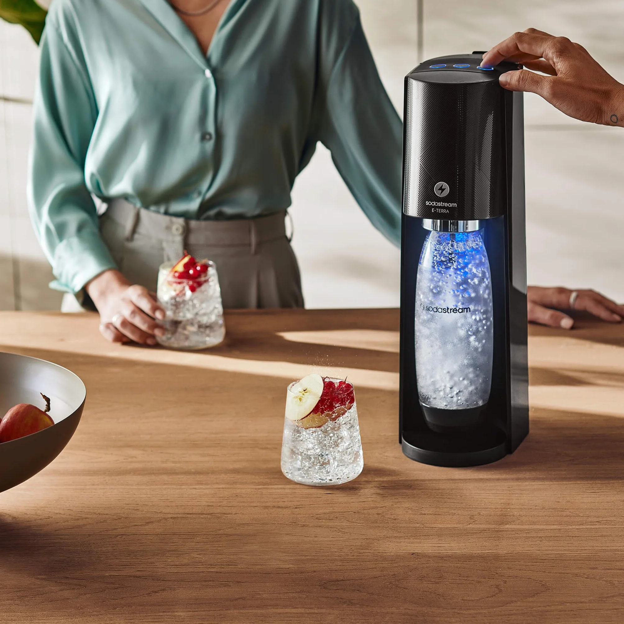SodaStream E-Terra Gasatore d'acqua Frizzante Elettrico 1 Litro CO2