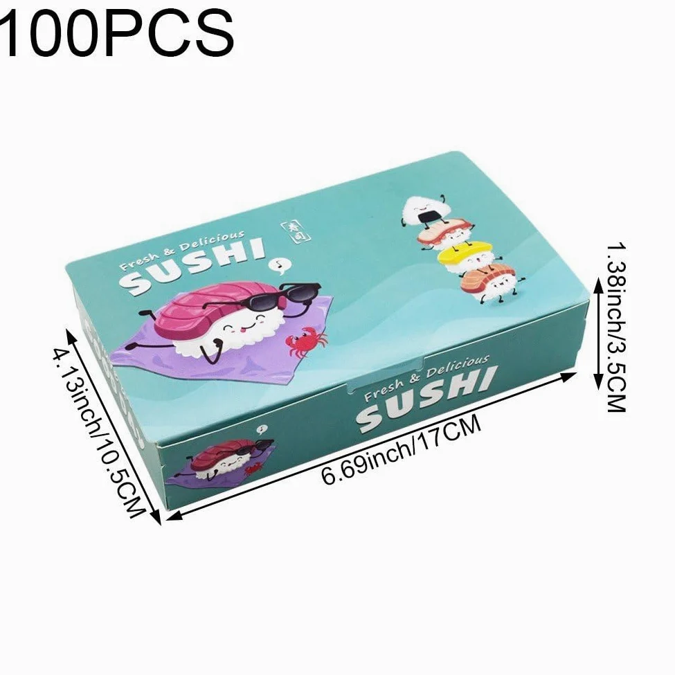 Scatole per Alimenti Asporto 100 Pezzi Scatole per Salumi Piccoli Contenitori per Sushi Palline di Riso Contenitori Asporto Fornitura di Imballaggi per Ristorante
