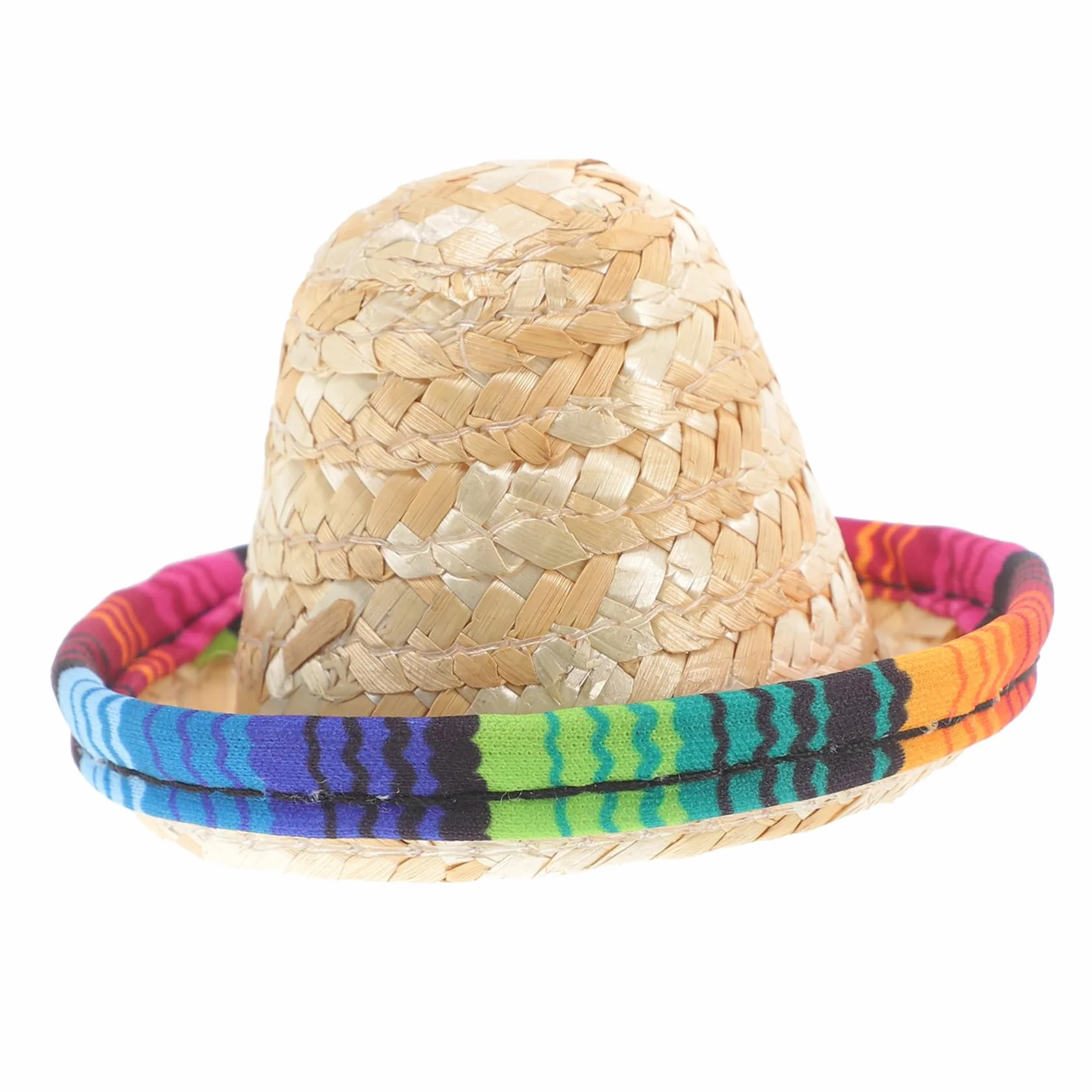 COLLBATH Mini Cappello Decorativo in Paglia Per Tappi Bottiglia Miniatura Resistente e Riutilizzabile Per Festa Matrimonio Shower e Decorazione Bambole