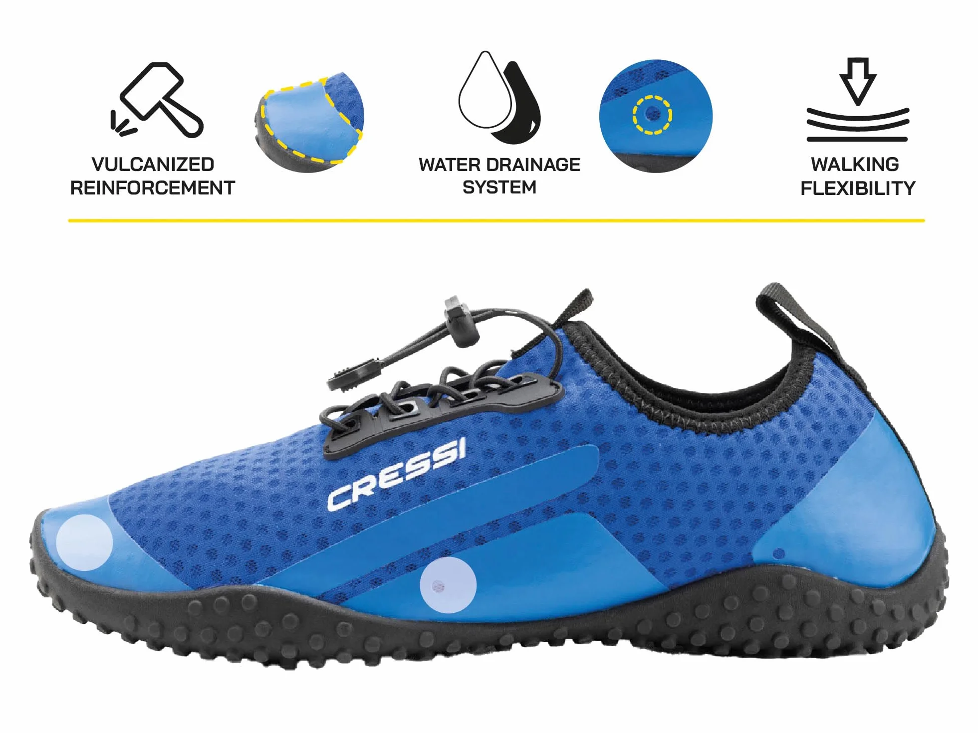 Cressi Sonar Shoes Scarpa Sportiva Uso Acquatico Tessuto Microforato Unisex Adulto