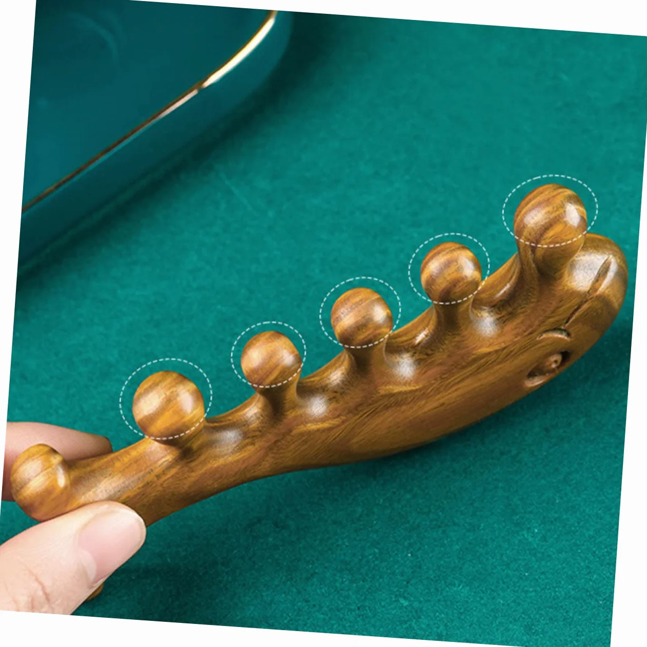 Pettine Per Chioma in Legno a Denti Larghi, Pettine Da Massaggio Portatile in Legno Liscio