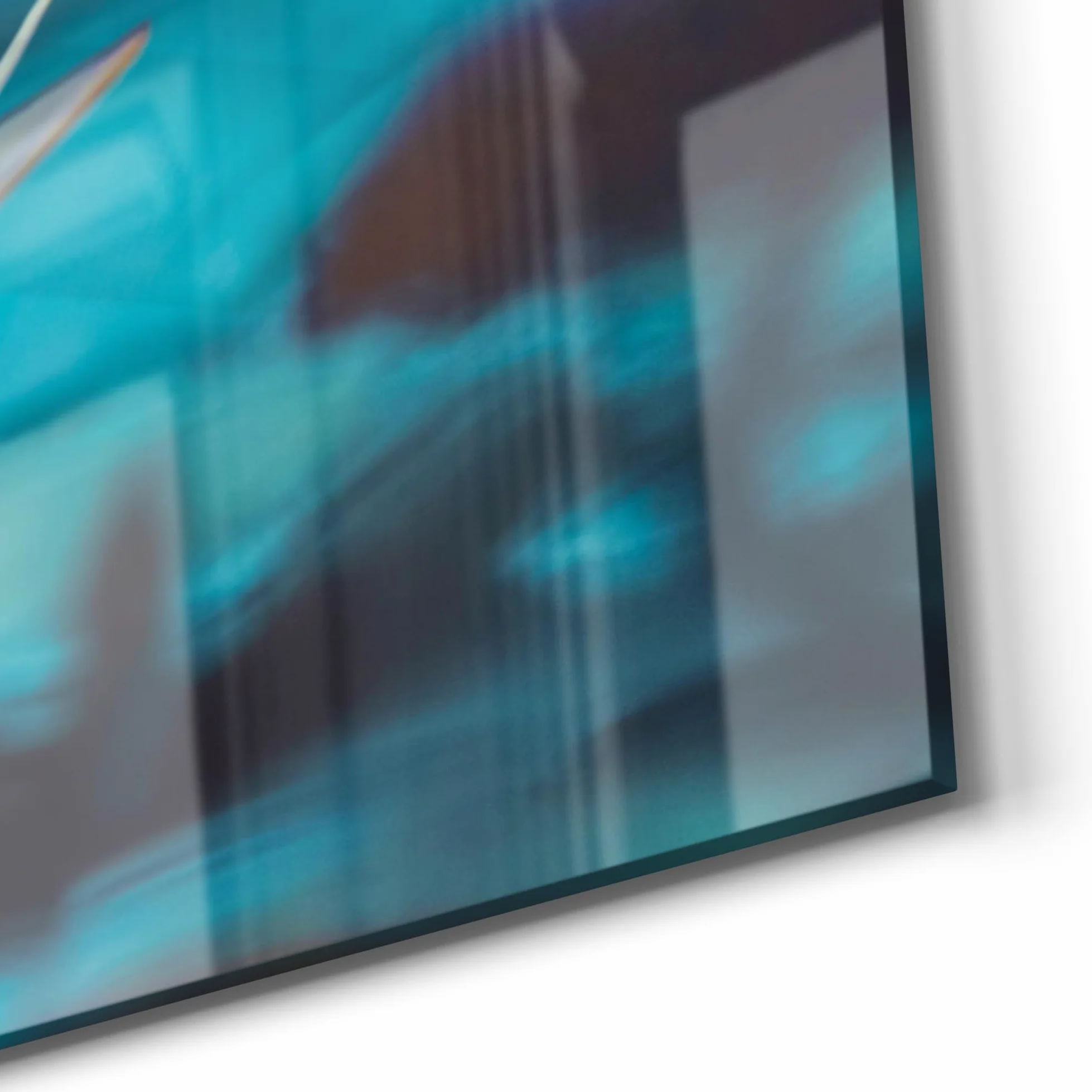 DEQORI Quadro in vetro vero | Motivo ninfee serenità | orizzontale unico pezzo 100 x 50 cm | bella decorazione da parete per soggiorno, camera da letto, corridoio e cucina | moderna decorazione da