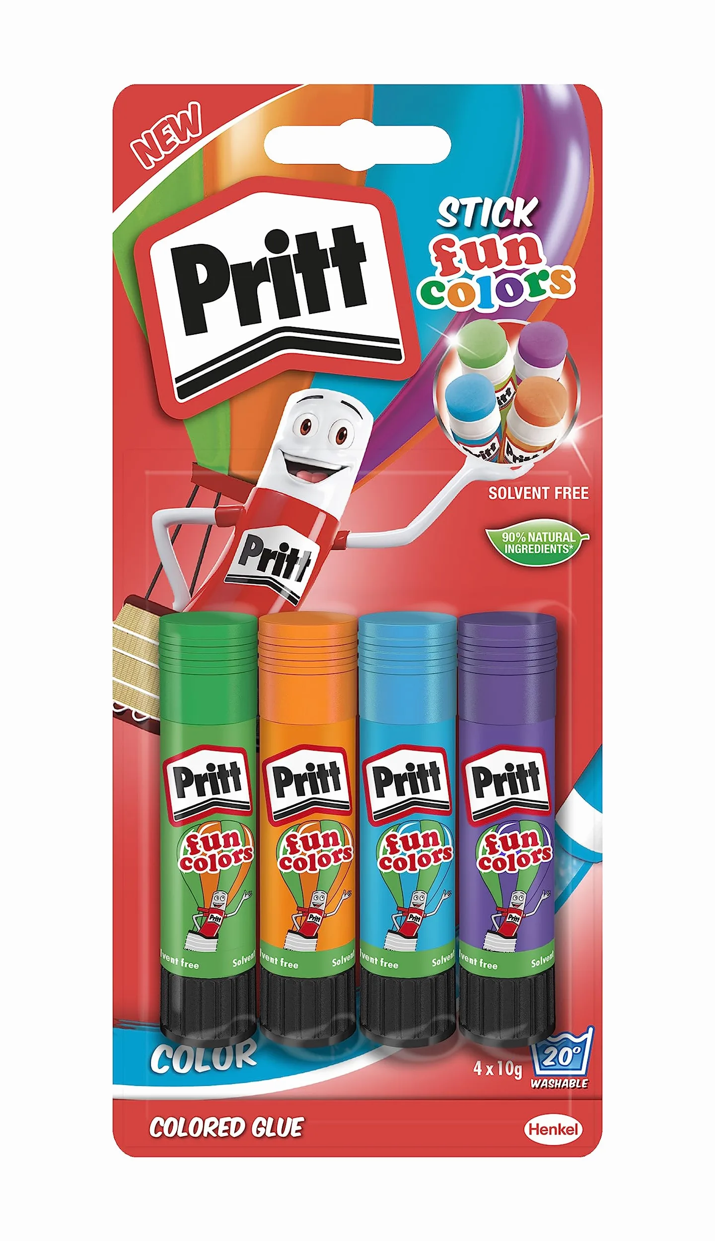 Pritt Colla Stick 10 x 43g, colla per bambini sicura e affidabile, colla Pritt per lavoretti e fai da te, con una tenuta forte per uso scuola e ufficio, 10 stick x 43g