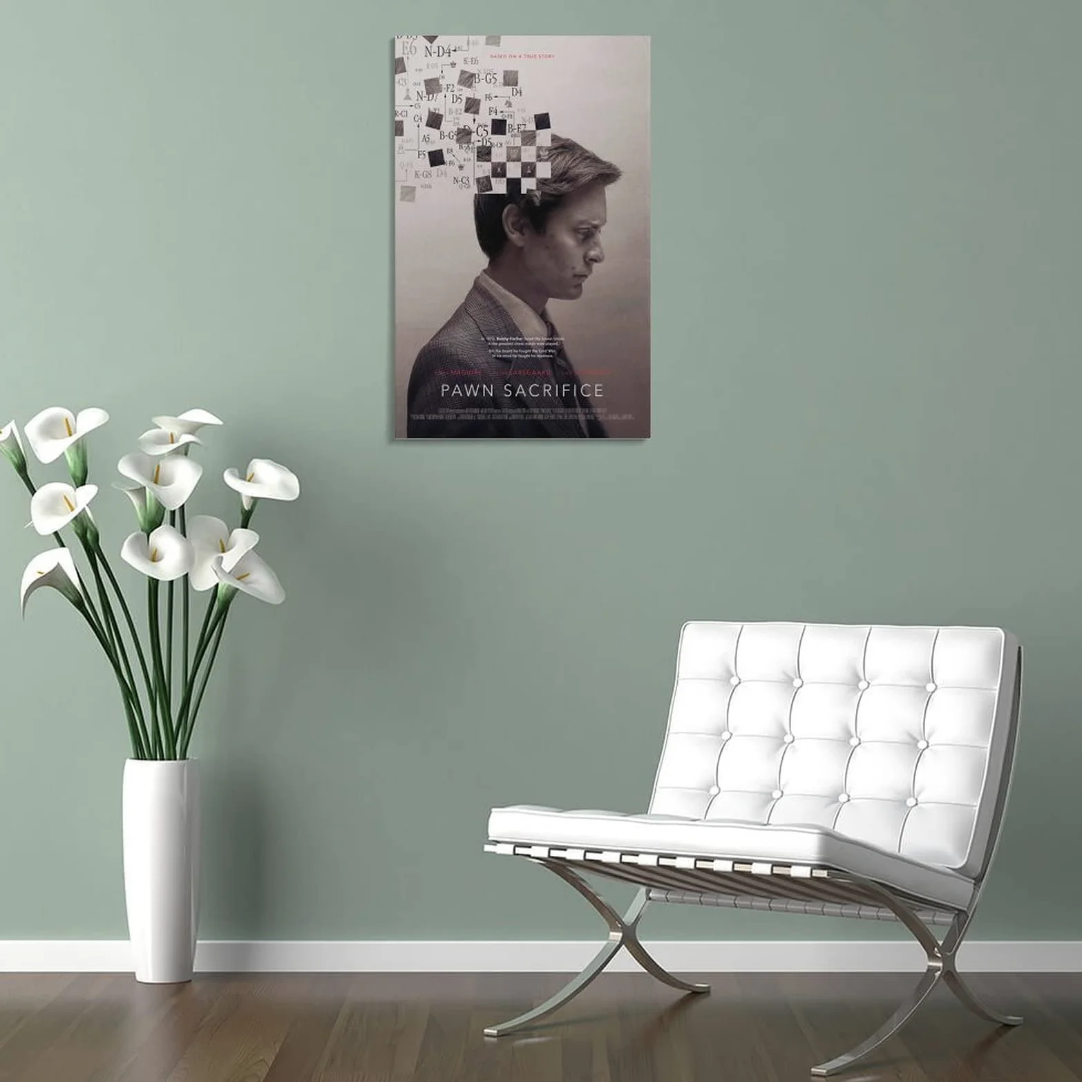 Poster di film biografico del pegno Sacrificio della pedina artistica da parete su tela, poster per soggiorno, camera da letto, 50 x 75 cm