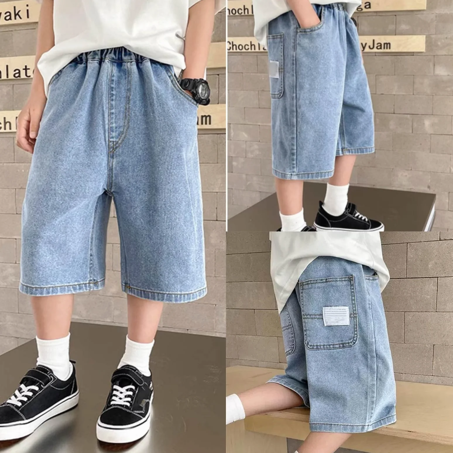 Pantaloncini estivi per ragazzi Baggy Outdoor Shorts Elastico vita 5-15