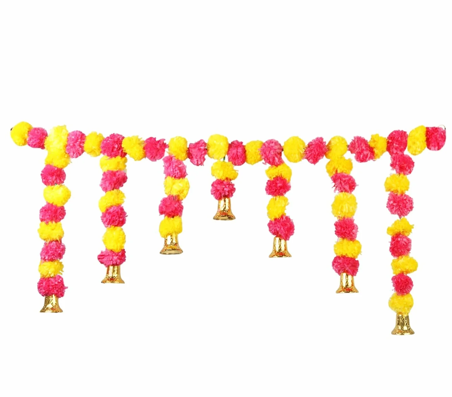 Estationeryhouse - Ghirlande Artificiali, 1,2 m, Colore: Giallo e Rosa