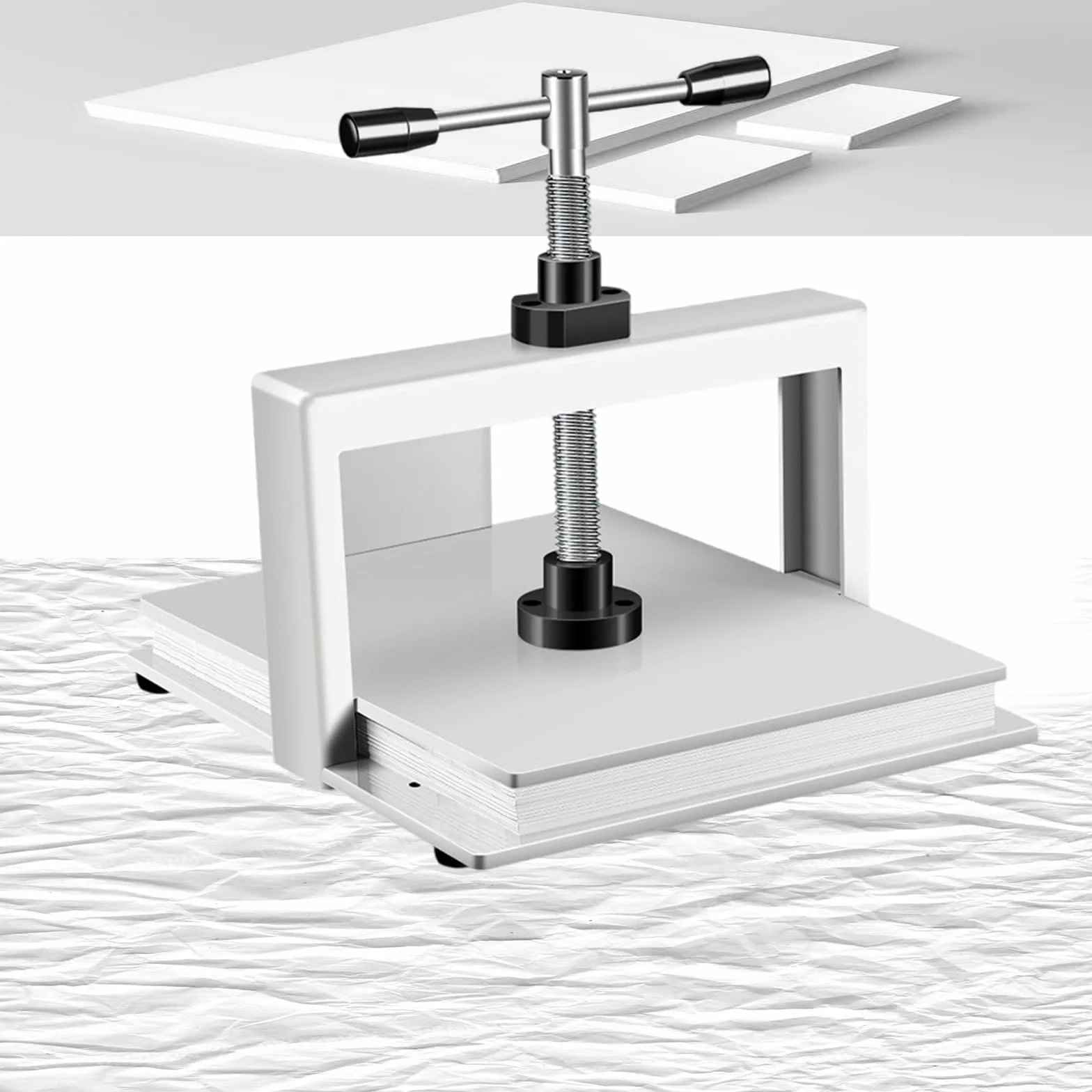 Macchina manuale per carta per documenti A4 A3, libri, appunti, appiattimento, fatture e francobolli, strumento resistente per rilegatura, per uso domestico e ufficio