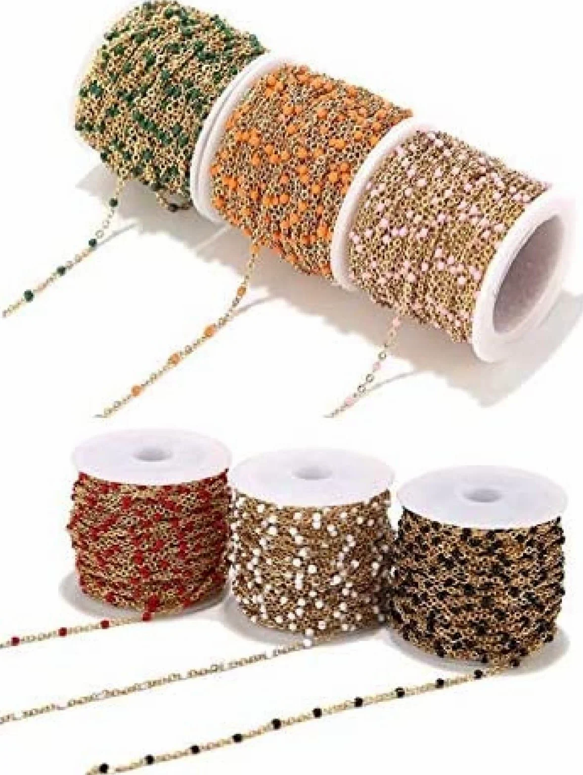 Catene in acciaio inox smaltato – 2 mm di larghezza x 2 m per gioielli fai da te