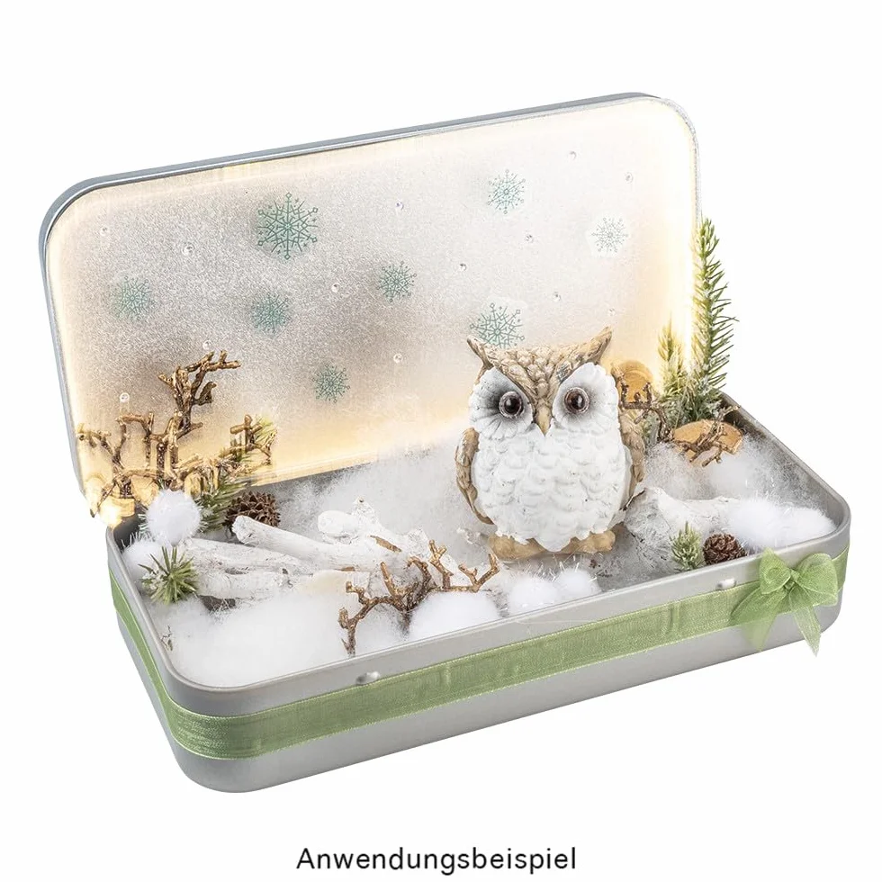 Ideen mit Herz Scatola portaoggetti in metallo con coperchio a cerniera, 20,3 x 10,3 x 3,5 cm, Confezione da 3