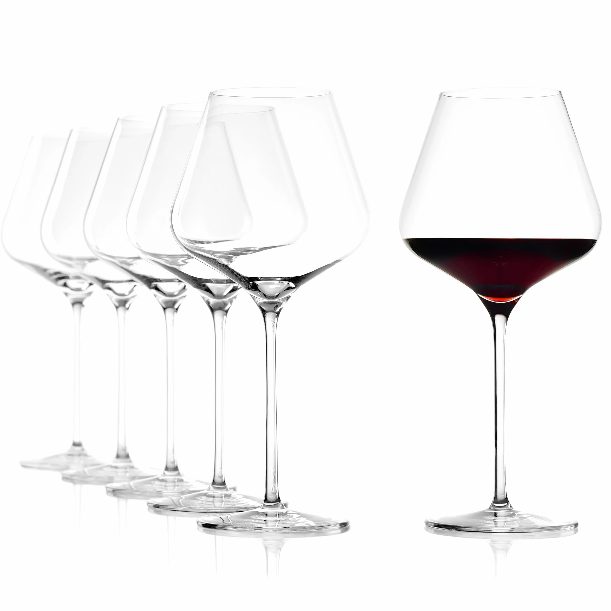Stölzle Lausitz Bicchieri borgogna Quatrophil Set di 6, 710 ml – Calici da vino rosso in Vetro Cristallo