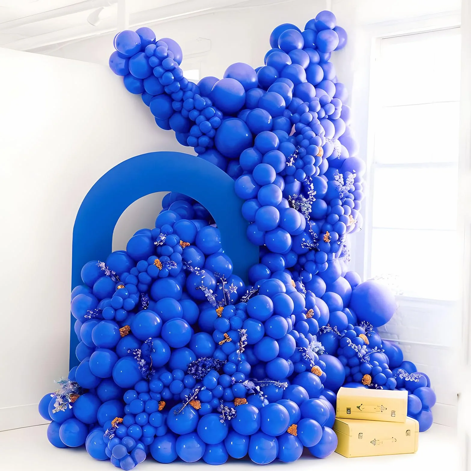 Unisun Palloncini Blu, 50 Pezzi 12 Pollici Palloncini Blu Scuro per Uomo Ragazzi Festa Compleanno Baby Shower Matrimonio Festa Nazionale Laurea Anniversario Decorazioni