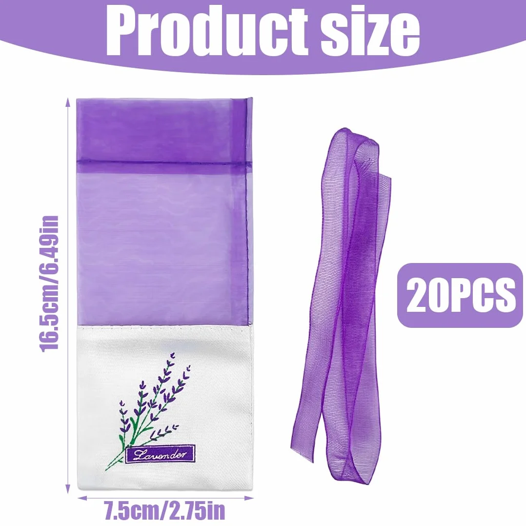 IKOPFLN Sacchetti Organza Grandi per Lavanda Essiccata - Profumati Vuoti in Cotone per Armadio, Spezie ed Erbe
