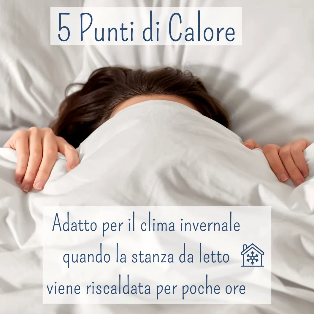 Zenoni & Colombi Piumino Bimbo Invernale in 100% Piuma D'Oca Vergine Siberiano, Piumone 5 Punti di Calore Made in Italy (Lettino 100x130cm)