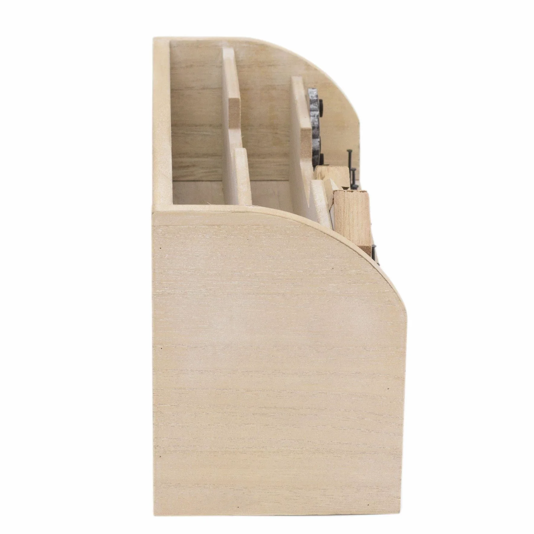 Portalettere in legno shabby chic a forma di casa e albero genealogico, organizer in