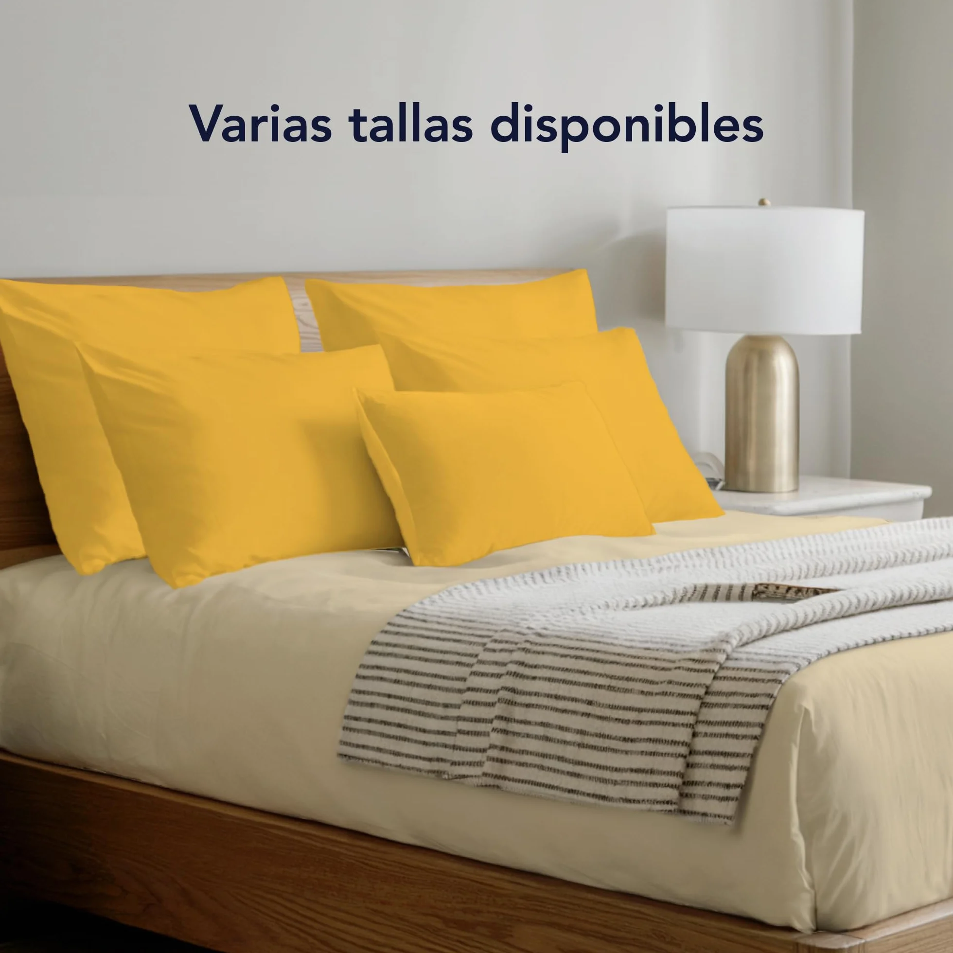 Dreamzie Federe Cuscini 30x30 Set di 2 Giallo 100% Jersey di Cotone Copri Cuscino