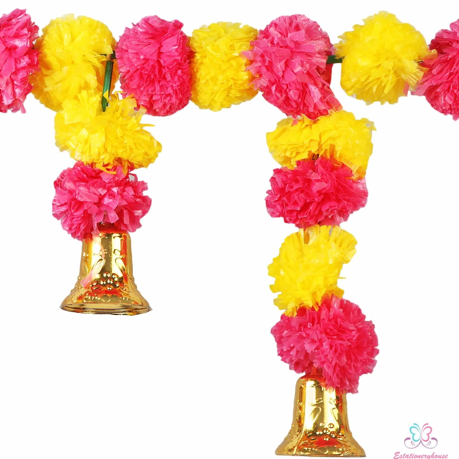 Estationeryhouse - Ghirlande Artificiali, 1,2 m, Colore: Giallo e Rosa