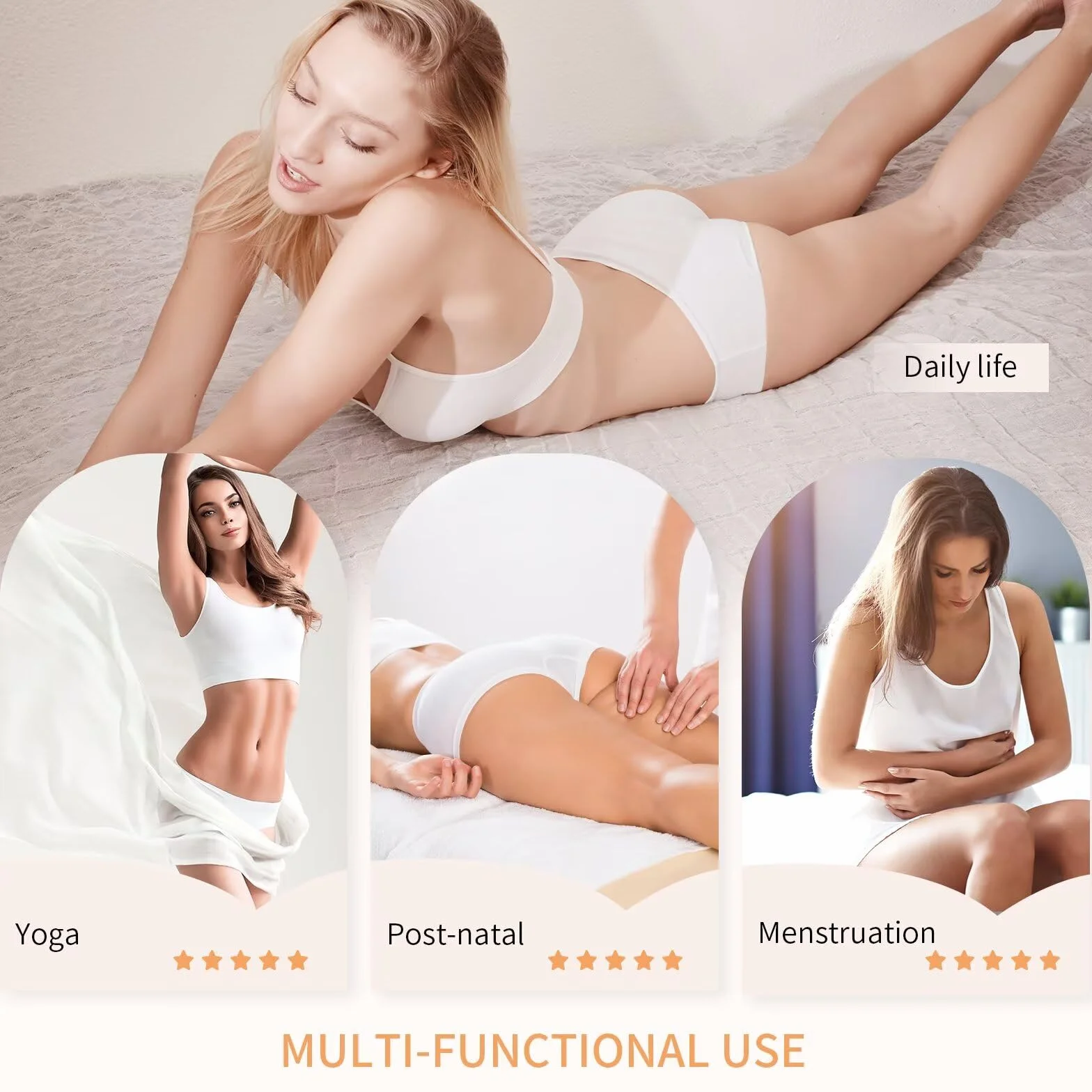 NUOZA Mutande Donna Cotone Vita Alta Slip Pacco da 5 Intimo Culotte Elastico Pancia Piatta Underwear