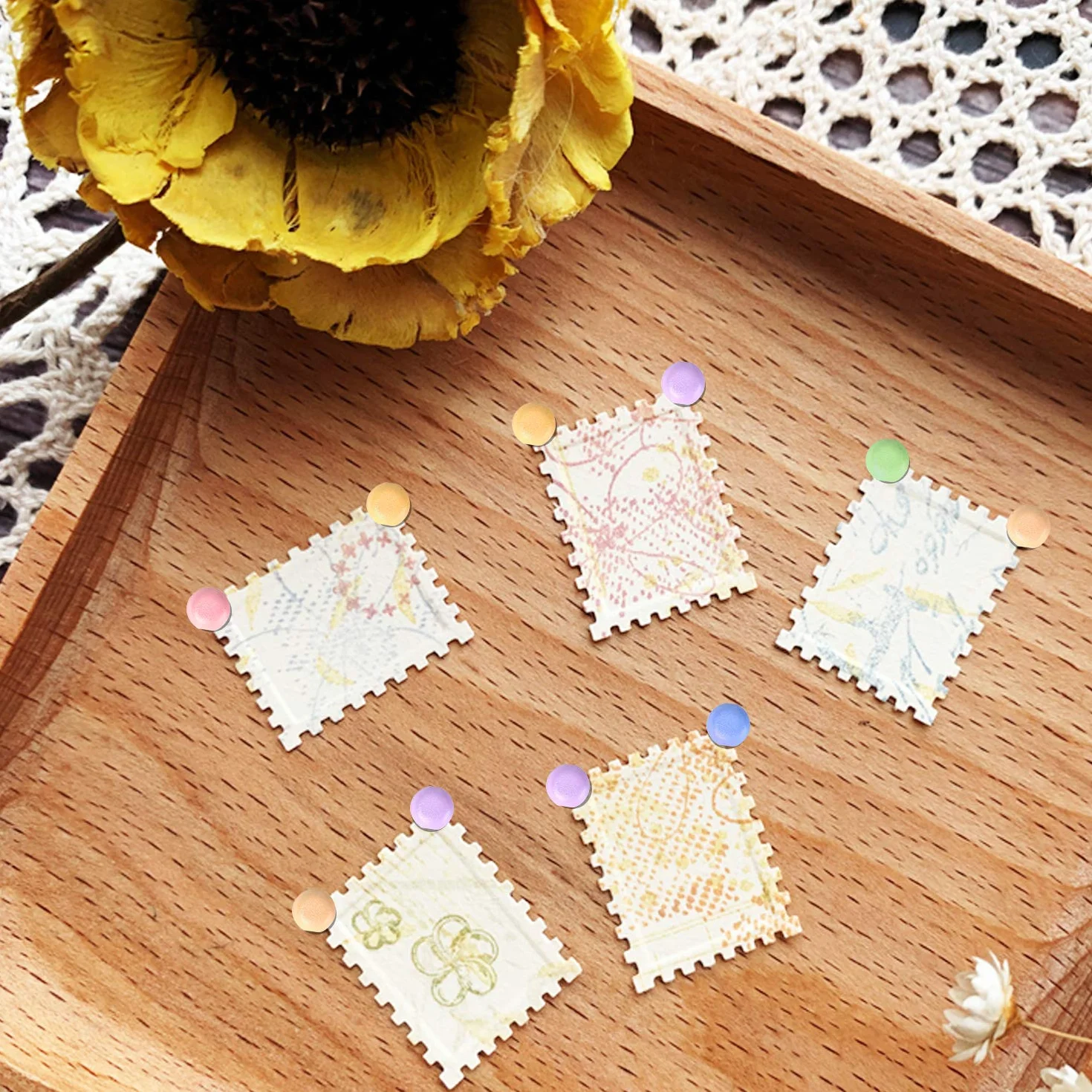 Moinkerin Brads Rotondi Metallo 200 Pezzi Fermacampioni Scrapbooking