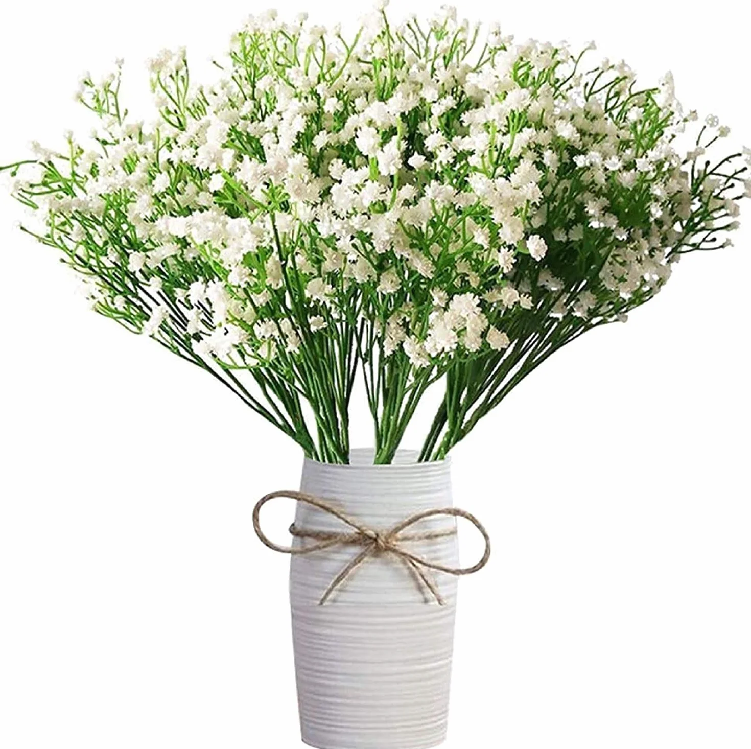 Set di 6 mazzi di gipsofili artificiali realistici bianchi per matrimonio decorazione casa