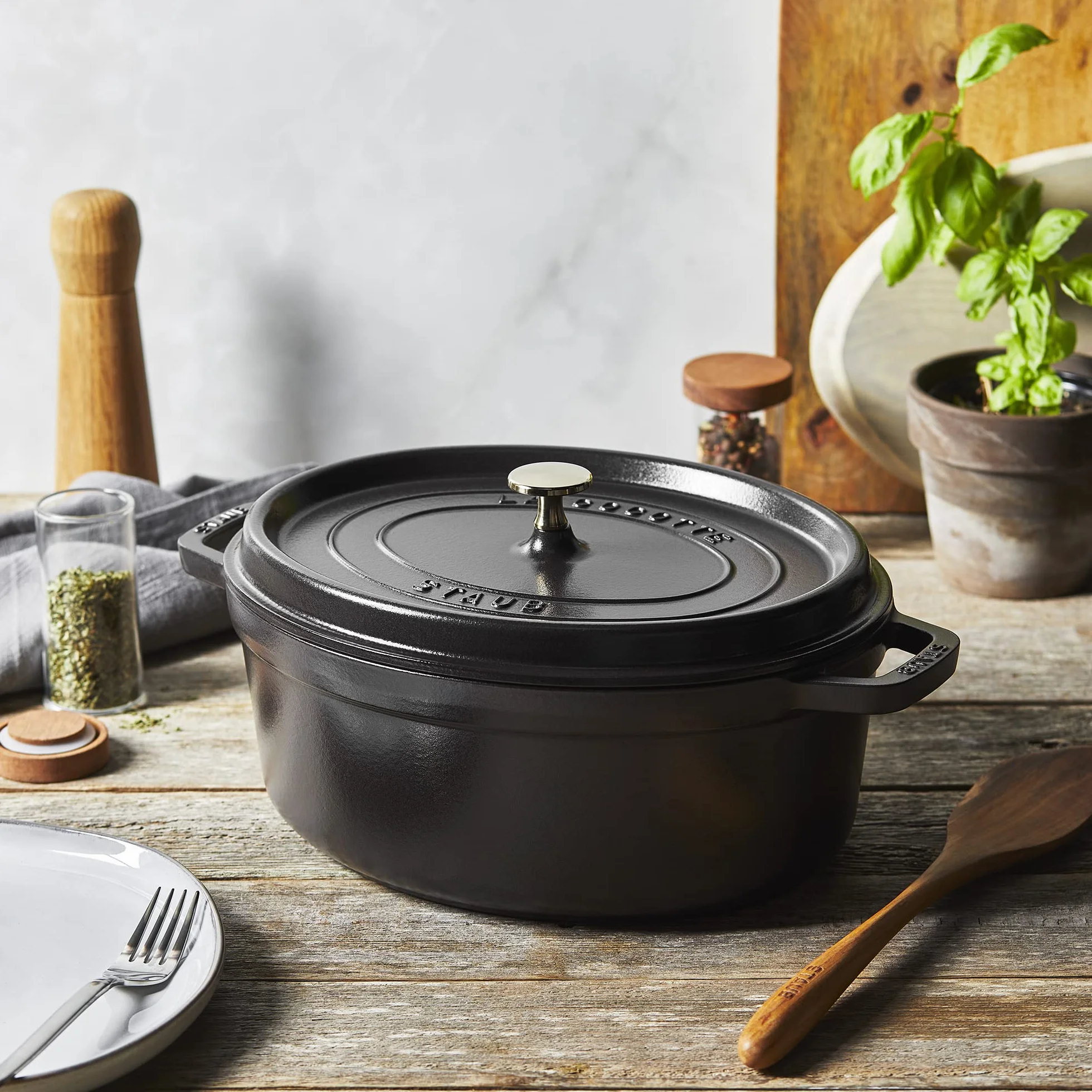 STAUB La Cocotte Casseruola Ovale, Ghisa, Nero, 41 cm