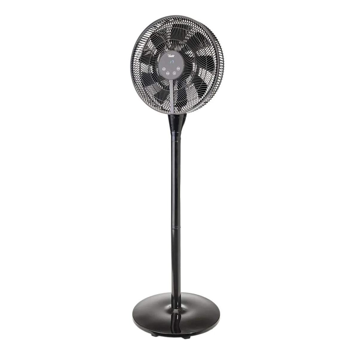 bimar VP458T Ventilatore a piantana slim.Silenzioso notte con telecomando Motore AC/DC Basso consumo,8 velocità,Timer 12h, Con display, Regolabile con due altezze,Diametro 40 cm. H1,30 9 pale. 25W