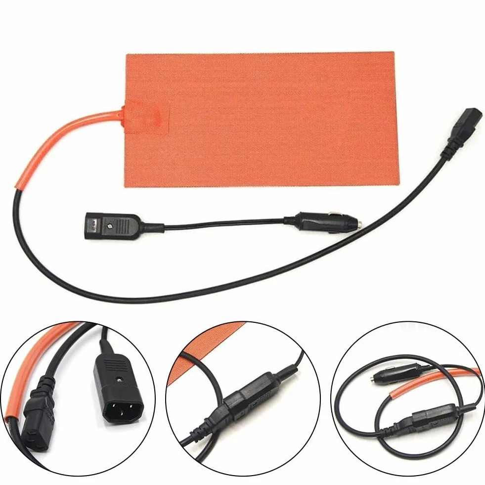 Tappetino riscaldante in silicone 12V 100W protezione surriscaldamento