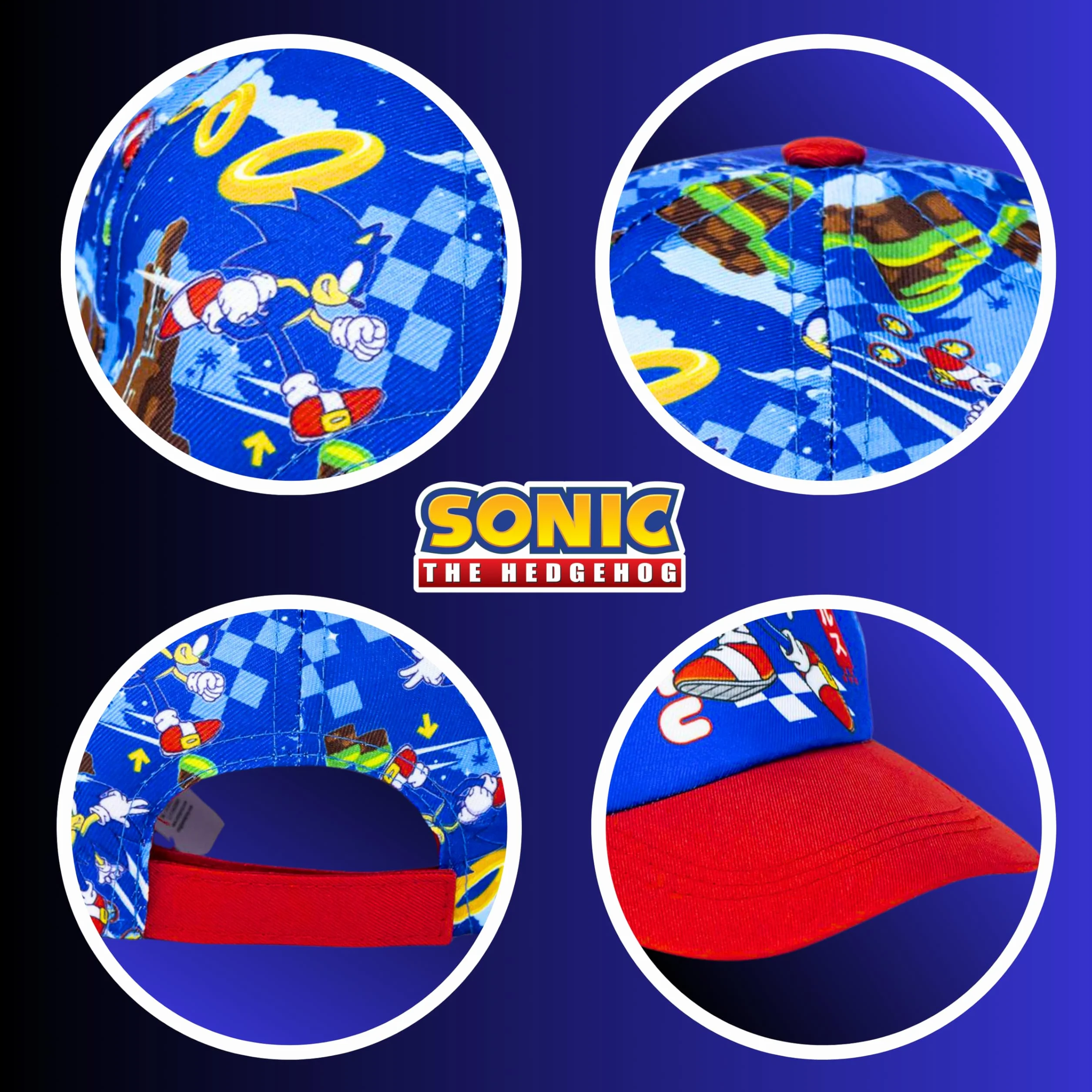 Sonic The Hedgehog Cappello per Ragazzi Design Classico Berretto Estivo