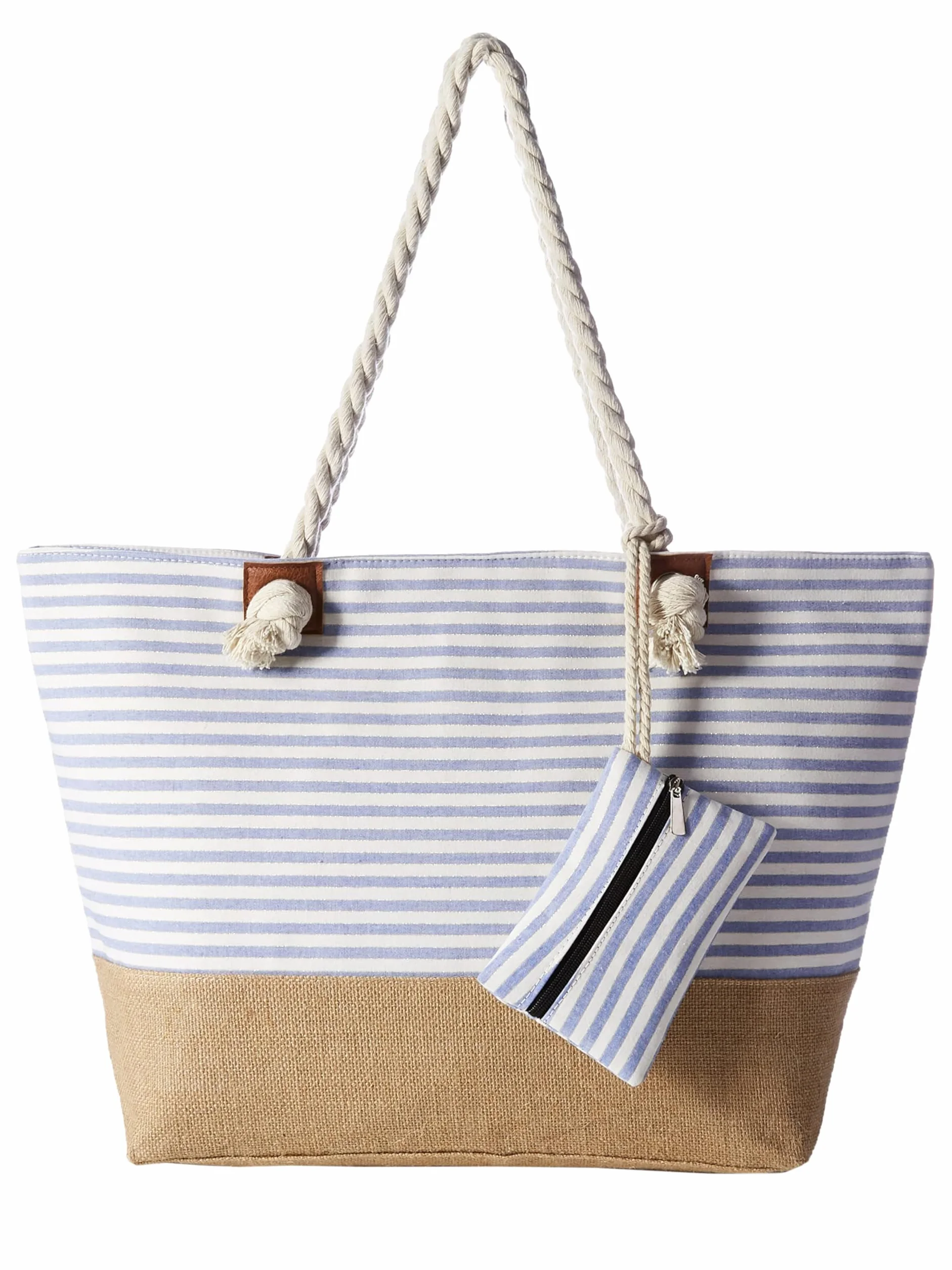 DonDon Grande Borsa da Spiaggia Idrorepellente con Cerniera Shopper Tracolla