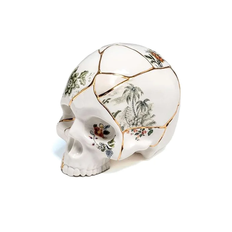 SELETTI TESCHIO PORCELLANA KINTSUGI SKULL 09944